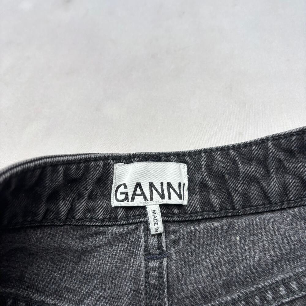 GANNI Misy High Rise Cropped Jeans Women's 29 Black Denim Minimalist - Picture 4 of 15